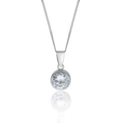 Chisholm Hunter 9ct White Gold Cubic Zirconia Pendant