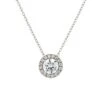Chisholm Hunter 9ct White Gold Brilliant Cut Cubic Zirconia Halo Pendant -Chisholm Hunter 17 135 02 0044