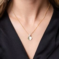 Chisholm Hunter 9ct Yellow Gold Cubic Zirconia Disc Pendant 12 Chisholm Hunter 9ct Yellow Gold Cubic Zirconia Disc Pendant -Chisholm Hunter 17 135 06 0017 om 2