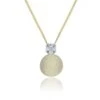 Chisholm Hunter 9ct Yellow Gold Cubic Zirconia Disc Pendant
