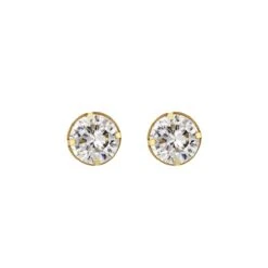 Chisholm Hunter 9ct Yellow Gold Brilliant Cut Cubic Zirconia Stud Earrings
