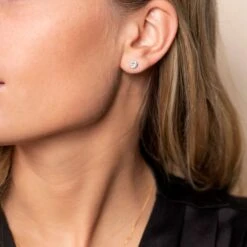 Chisholm Hunter 9ct Yellow Gold Brilliant Cut Cubic Zirconia Stud Earrings -Chisholm Hunter 17 137 05 0010 om 1