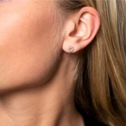 Chisholm Hunter 9ct Yellow Gold Cubic Zirconia Heart Earrings -Chisholm Hunter 17 137 06 0012 ls 1