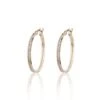 Chisholm Hunter 9ct Yellow Gold Cubic Zirconia Hoop Earrings -Chisholm Hunter 17 137 08 0003 1