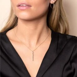 Chisholm Hunter 9ct Yellow Gold Cubic Zirconia Hoop Earrings -Chisholm Hunter 17 137 08 0003 ls 1 check sku