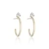 Chisholm Hunter 9ct Yellow Gold Plain Cubic Zirconia Open Hoop Earrings -Chisholm Hunter 17 137 08 0007 p 1 1