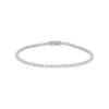 Chisholm Hunter 9ct White Gold Round Brilliant Cubic Zirconia Tennis Bracelet -Chisholm Hunter 17 138 01 0001