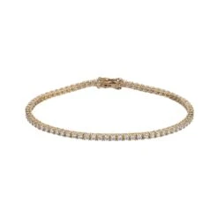 Chisholm Hunter 9ct Yellow Gold Cubic Zirconia Tennis Bracelet
