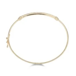 Chisholm Hunter 9ct Yellow Gold Cubic Zirconia Oval Bangle -Chisholm Hunter 17 139 02 0005c