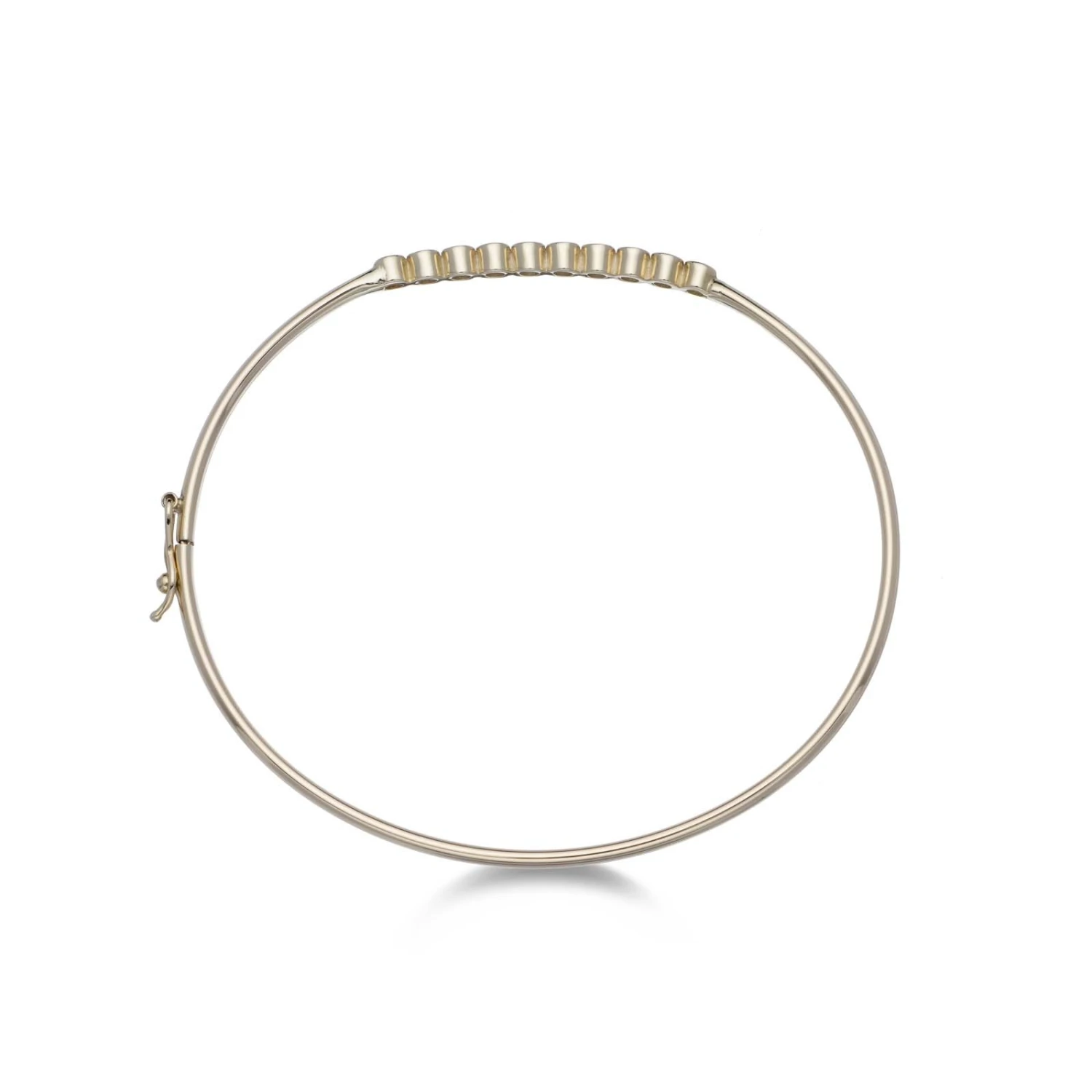 Chisholm Hunter 9ct Yellow Gold Cubic Zirconia Rubover Bangle 5 Chisholm Hunter 9ct Yellow Gold Cubic Zirconia Rubover Bangle - Image 3