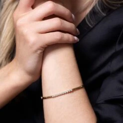 Chisholm Hunter 9ct Yellow Gold Cubic Zirconia Rubover Bangle 10 Chisholm Hunter 9ct Yellow Gold Cubic Zirconia Rubover Bangle -Chisholm Hunter 17 139 02 0007 ls 2