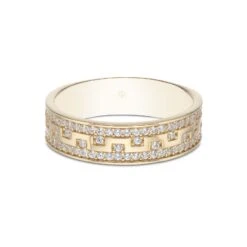 Chisholm Hunter 9ct Yellow Gold Cubic Zirconia Aztec Ring 9 Chisholm Hunter 9ct Yellow Gold Cubic Zirconia Aztec Ring -Chisholm Hunter 17 140 01 0032 d 1