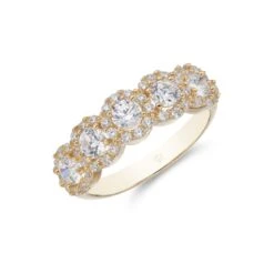 Chisholm Hunter 9ct Yellow Gold Cubic Zirconia Five Stone Ring