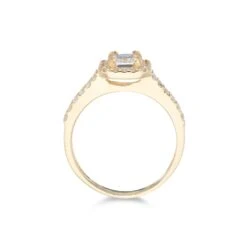 Chisholm Hunter 9ct Yellow Gold Cubic Zirconia Emerald Cut Halo Solitaire Ring 11 Chisholm Hunter 9ct Yellow Gold Cubic Zirconia Emerald Cut Halo Solitaire Ring -Chisholm Hunter 17 140 01 0036 d 2