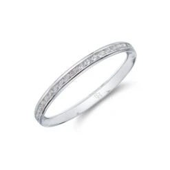 Chisholm Hunter 9ct White Gold Brilliant Cut Cubic Zirconia Eternity Ring
