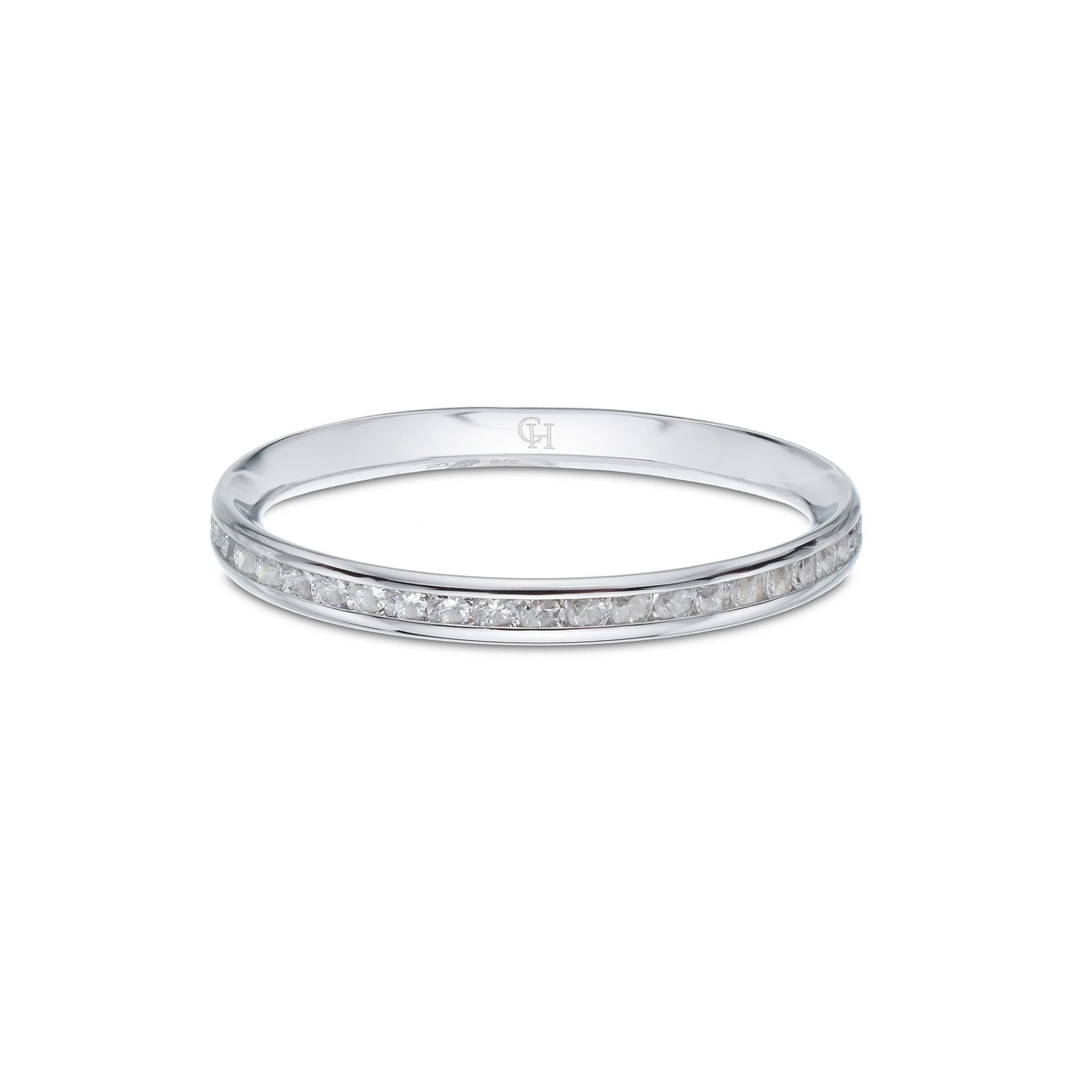 Chisholm Hunter 9ct White Gold Brilliant Cut Cubic Zirconia Eternity Ring 4 Chisholm Hunter 9ct White Gold Brilliant Cut Cubic Zirconia Eternity Ring - Image 2