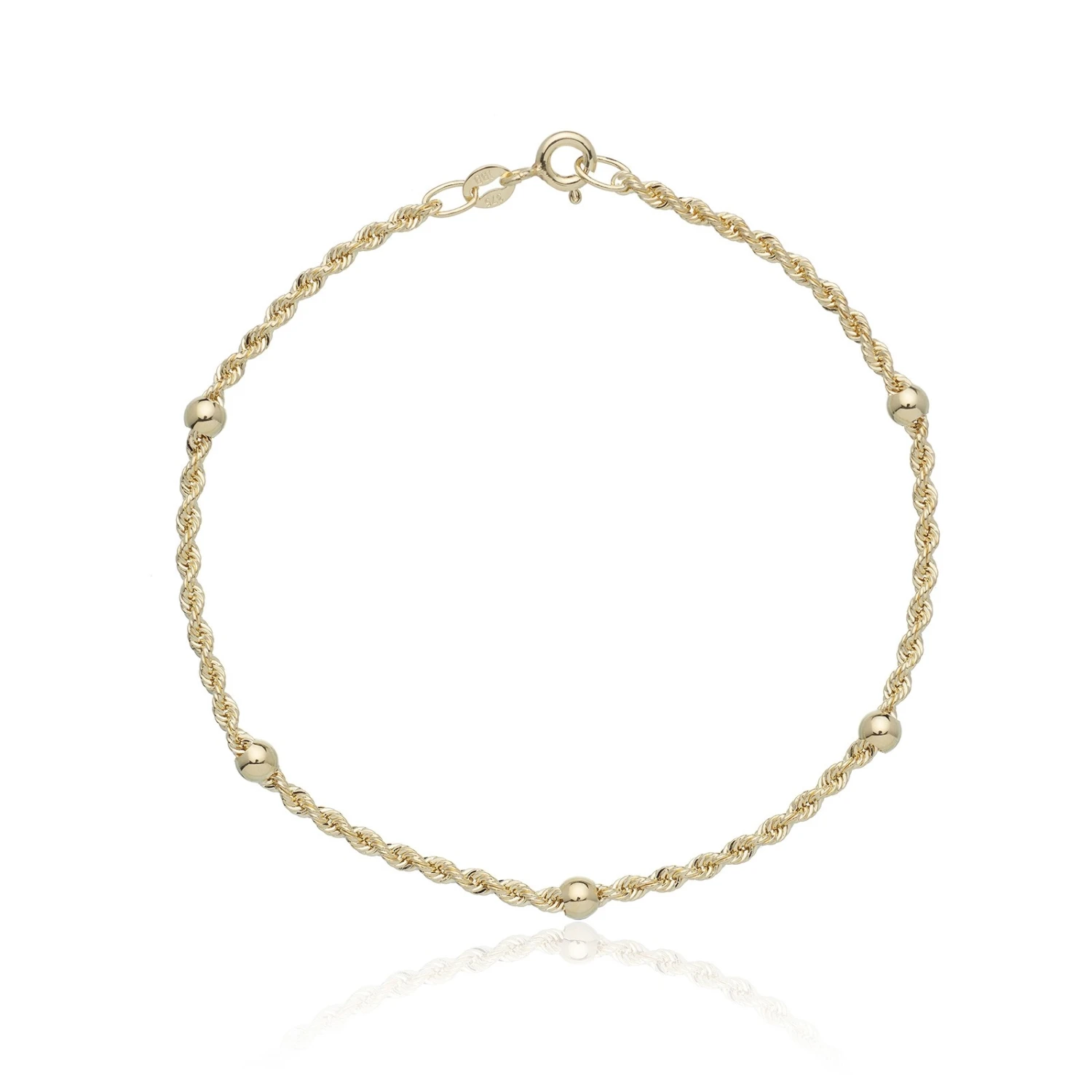 Chisholm Hunter 9ct Yellow Gold Rope And Ball Bracelet 3 Chisholm Hunter 9ct Yellow Gold Rope And Ball Bracelet