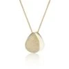 Chisholm Hunter 9ct Yellow Gold Textured Teardrop Pendant