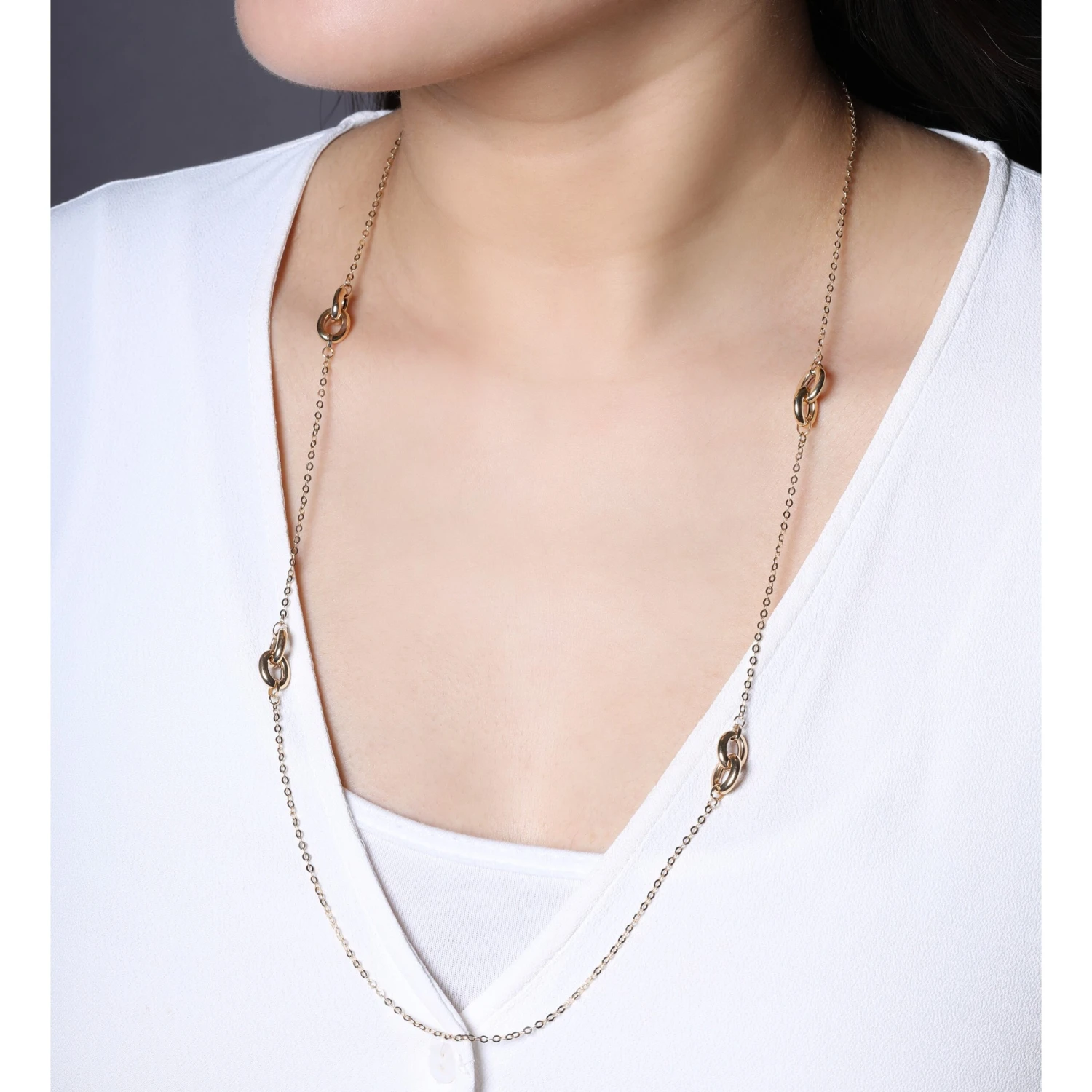 Chisholm Hunter 9ct Yellow Gold Interlink Oval Necklet 4 Chisholm Hunter 9ct Yellow Gold Interlink Oval Necklet - Image 2