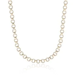 Chisholm Hunter 9ct Yellow Gold Flat Rolo Chain Necklace