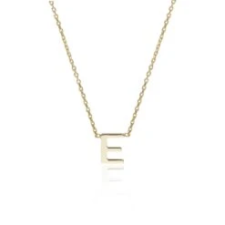 Chisholm Hunter 9ct Yellow Gold 'E' Letter Necklace