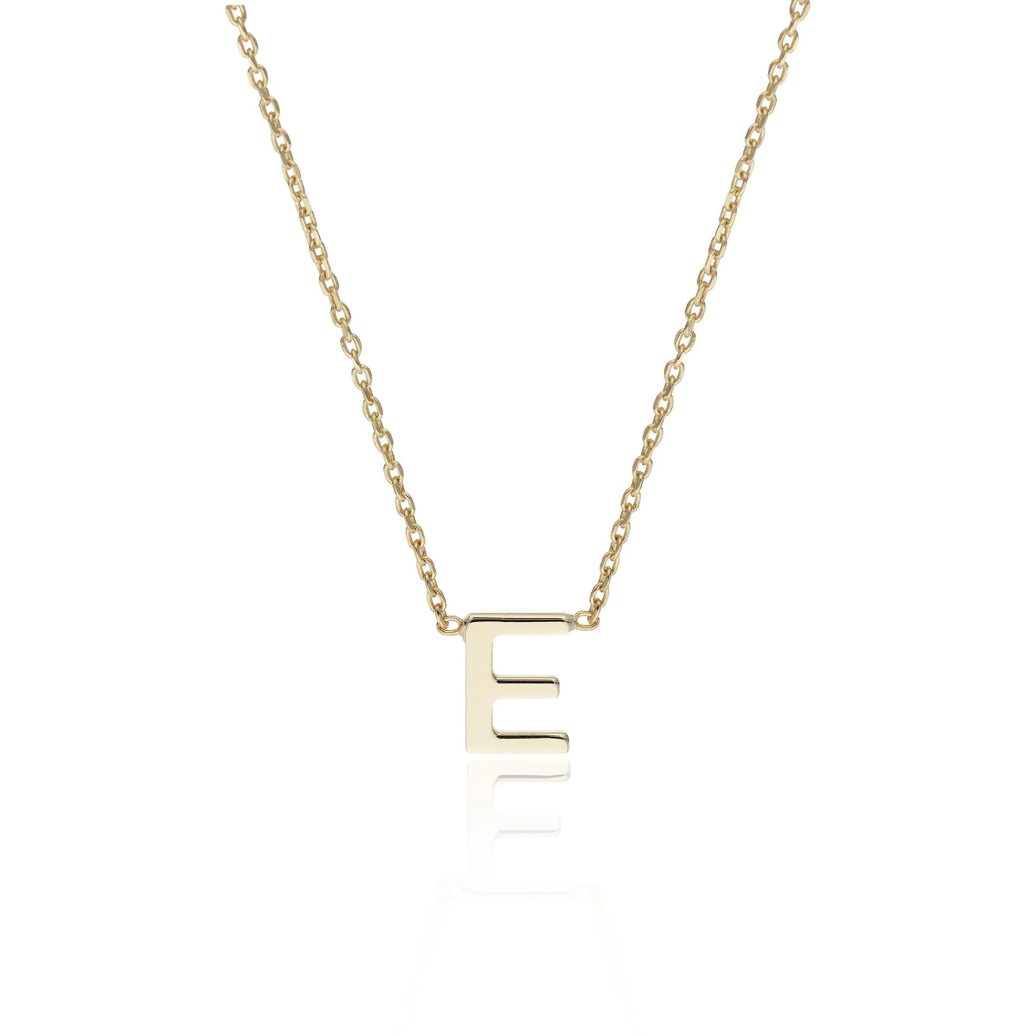 Chisholm Hunter 9ct Yellow Gold 'E' Letter Necklace 3 Chisholm Hunter 9ct Yellow Gold 'E' Letter Necklace