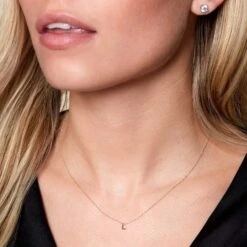 Chisholm Hunter 9ct Yellow Gold 'L' Letter Necklace -Chisholm Hunter 18 142 02 0080 ls 1 1