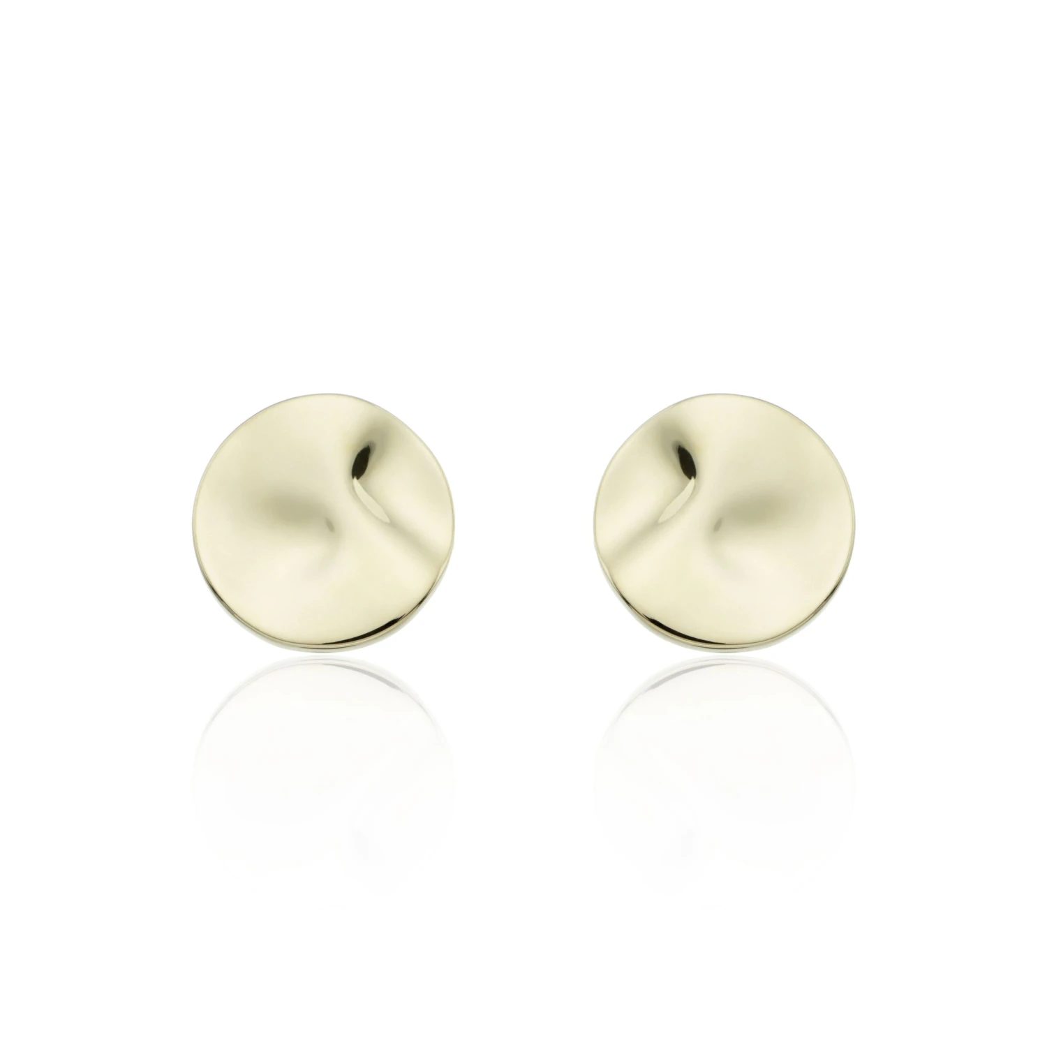 Chisholm Hunter 9ct Yellow Gold Hammered Rnd Earrings 3 Chisholm Hunter 9ct Yellow Gold Hammered Rnd Earrings