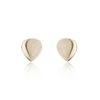 Chisholm Hunter 9ct Yellow Gold Brushed Teardrop Stud Earrings