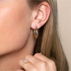 Chisholm Hunter 9ct Yellow And White Gold Double Row Hoop Earrings 8 Chisholm Hunter 9ct Yellow And White Gold Double Row Hoop Earrings -Chisholm Hunter 18 143 07 0018 ls 1