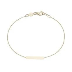 Chisholm Hunter 9ct Yellow Gold Plain Bar Bracelet