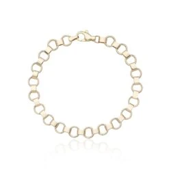 Chisholm Hunter 9ct Yellow Gold Flat Rolo Chain Bracelet