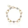Chisholm Hunter 9ct White And Yellow Gold Two Colour Oval Knot Bracelet