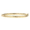 Chisholm Hunter 9ct Yellow Gold Textured Line Bangle -Chisholm Hunter 18 145 02 0032