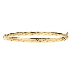 Chisholm Hunter 9ct Yellow Gold Textured Line Bangle