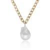 Chisholm Hunter 14ct Yellow Gold Plated Pearl And White Sapphire Pendant -Chisholm Hunter 19 148 05 0001