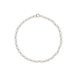 Chisholm Hunter 14ct Yellow Gold Bead And Freshwater Pearl Bracelet