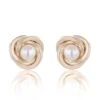 Chisholm Hunter 9ct Yellow Gold Pearl Knot Stud Earrings -Chisholm Hunter 19 150 01 0009 1