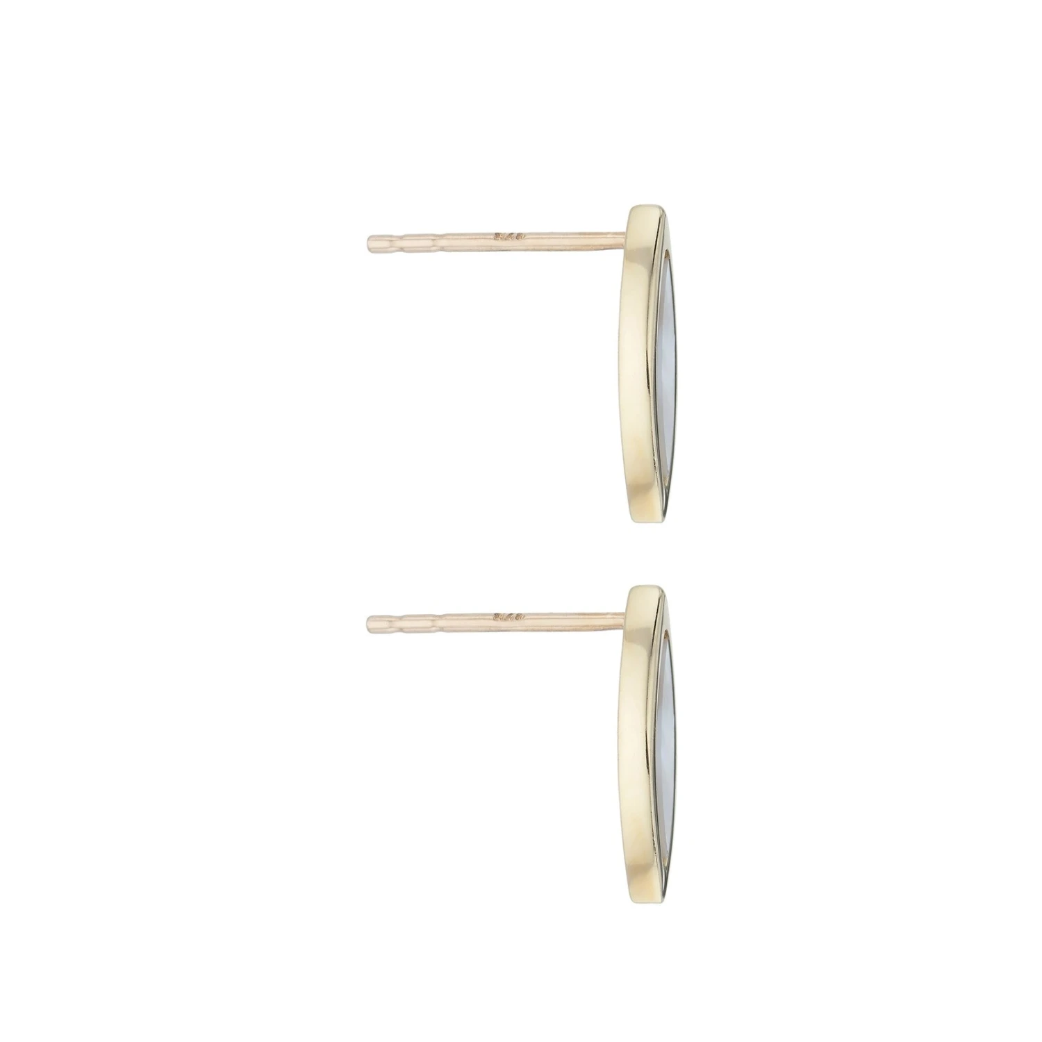 Chisholm Hunter 9ct Yellow Gold Mother Of Pearl Marquise Stud Earrings 5 Chisholm Hunter 9ct Yellow Gold Mother Of Pearl Marquise Stud Earrings - Image 3