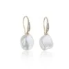 Chisholm Hunter 9ct Yellow Gold Baroque Pearl And Diamond Drop Earrings -Chisholm Hunter 19 150 01 0039