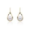 Chisholm Hunter 9ct Yellow Gold Pearl Textured Drop Earrings -Chisholm Hunter 19 150 01 0043 p 1 1