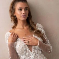 Chisholm Hunter 9ct White Gold Pearl And Diamond 0.10ct Long Drop Earrings -Chisholm Hunter 19 150 02 0048 ls 1