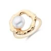 Chisholm Hunter Yellow Gold Plated Hammered 8.8.5mm Pearl Open Ring -Chisholm Hunter 19 151 05 0002 p 1 need price 1