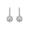 Chisholm Hunter Silver Brilliant Cut Cubic Zirconia Halo Drop Earrings 2 Chisholm Hunter Silver Brilliant Cut Cubic Zirconia Halo Drop Earrings -Chisholm Hunter 4 127 01 0307 1