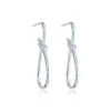 Chisholm Hunter Sterling Silver Loose Knot Cubic Zirconia Drop Earrings -Chisholm Hunter 4 127 01 0351 hero