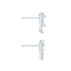 Chisholm Hunter Silver Cubic Zirconia Marquise Climber Earrings -Chisholm Hunter 4 127 01 0362 d 1