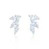 Chisholm Hunter Silver Cubic Zirconia Marquise Climber Earrings