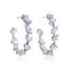Chisholm Hunter Silver Mix Cut Cubic Zirconia Earrings