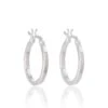Chisholm Hunter Silver Medium Flat Hoops