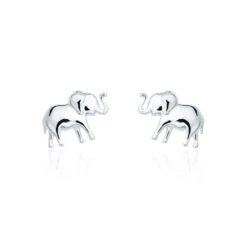 Chisholm Hunter Sterling Silver Elephant Stud Earrings